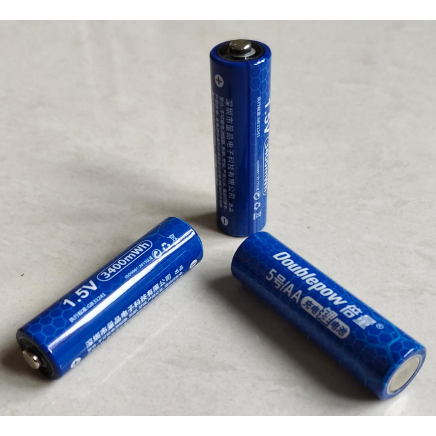 Baterai Cas Rechargeable AA 1,5 volt Lithium Li-on