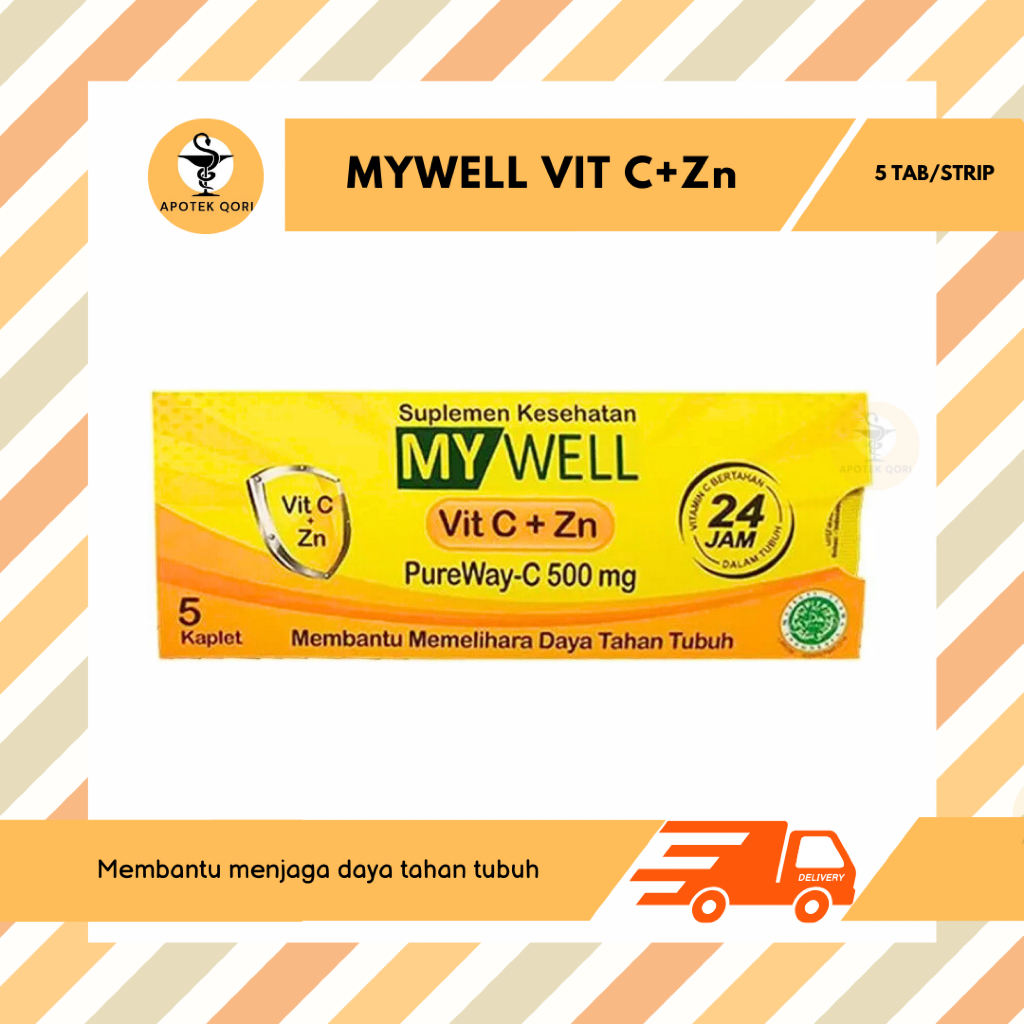 MYWELL VIT C + ZN PUREWAY-C 500 MG / SUPLEMEN DAYA TAHAN TUBUH / VITAMIN C