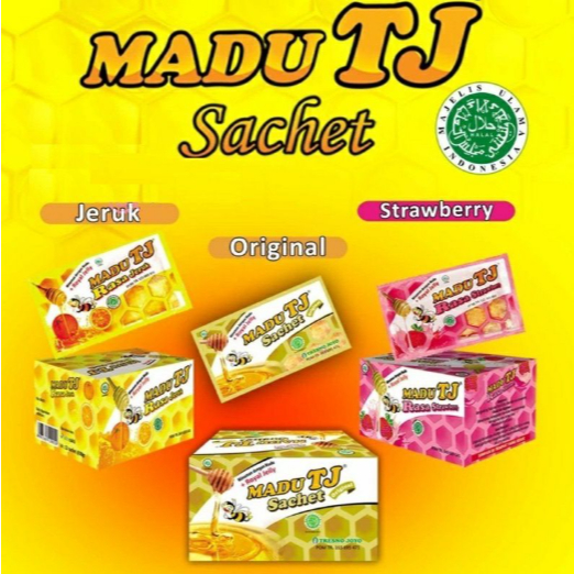 

Madu TJ Sachet Rasa ORIGINAL 20gram Royal Jelly ( 1 box isi 12 sachets )