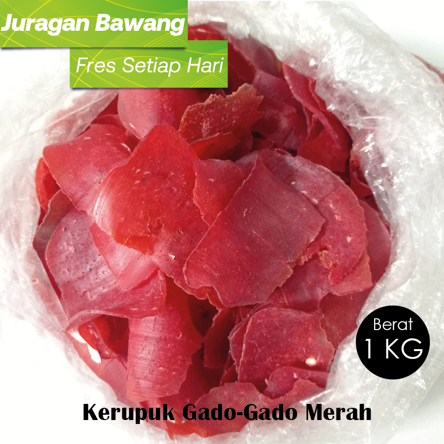 

KERUPUK GADO-GADO MERAH MENTAH 1KG