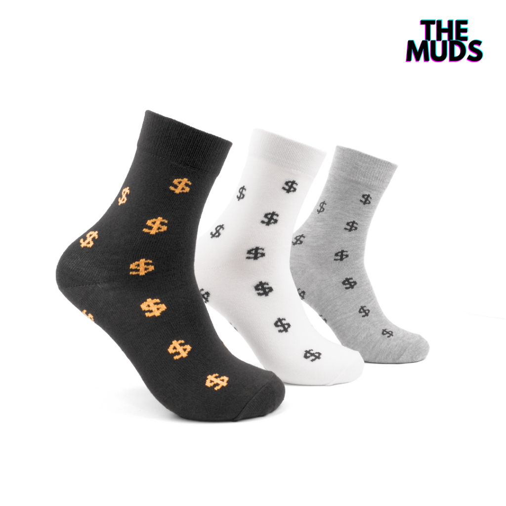 THE MUDS - Kaos Kaki Wanita Quarter Motif Dollar