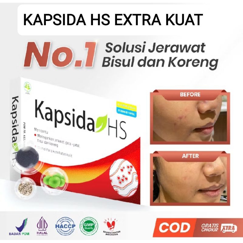 KAPSIDA ( kapsul Bersih Darah  Kembang Bulan) obati bisul/koreng/jerawat