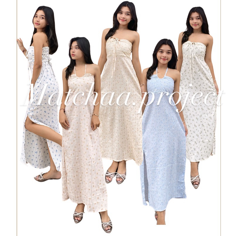 DRESS SUMMER AQILA Casual Pesta Gaun Baju Wanita Panjang