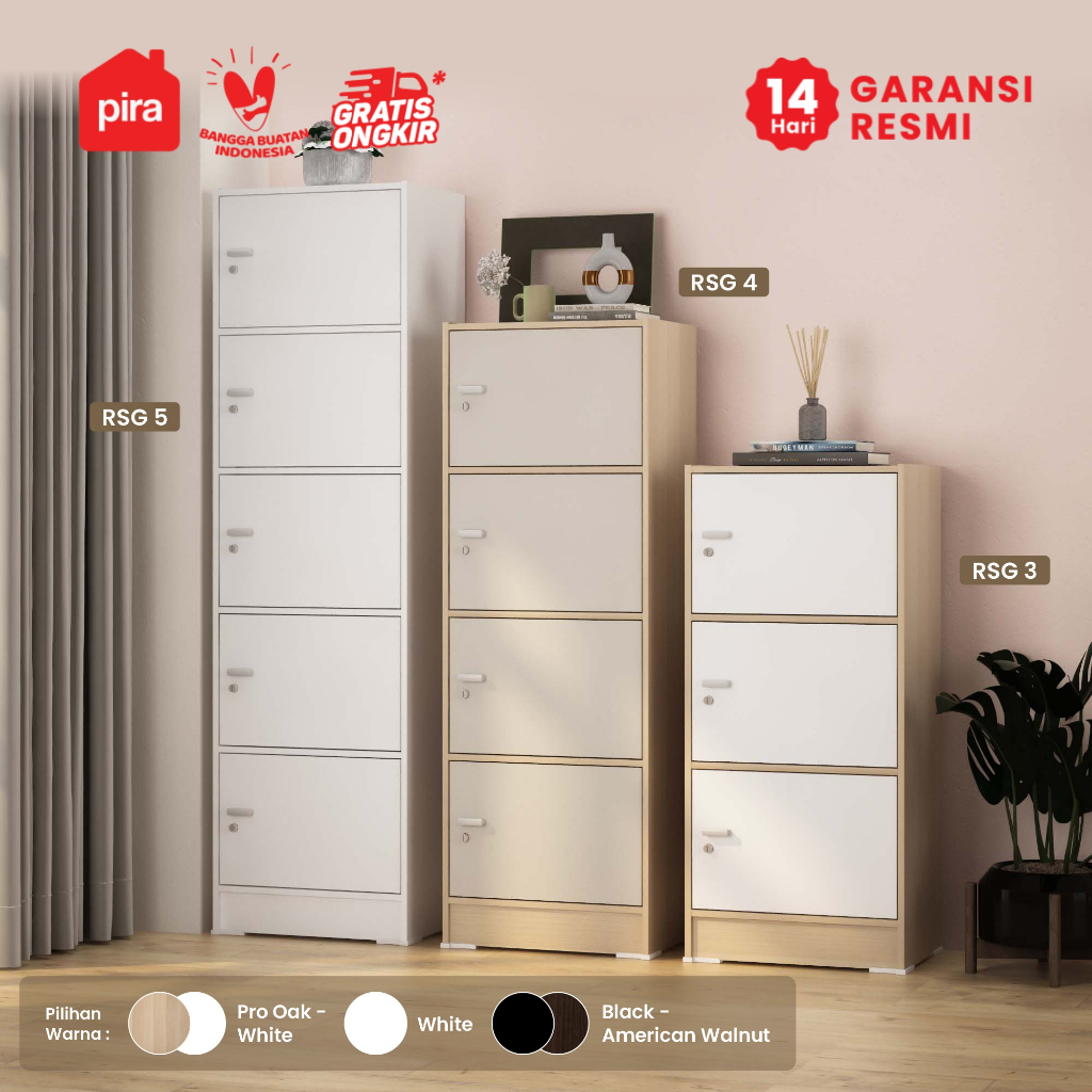 Pira Metropolis OX - Aruna RSG 3 4 5 Rak Serbaguna / Rak Susun 5 Pintu