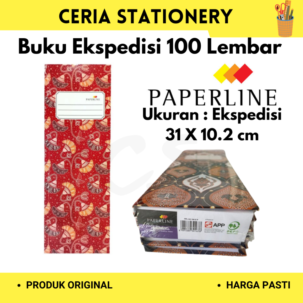 

Buku Hardcover Ekspedisi 100 Lembar Paperline / Buku Akuntansi Catatan Keuangan