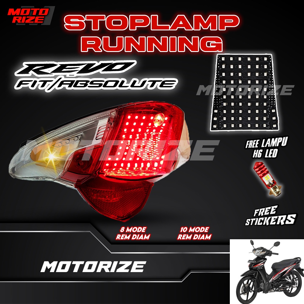 STOPLAMP RUNNING REVO FIT ABSOLUTE LAMPU LED REM BELAKANG MOTOR VARIASI MOTORIZE