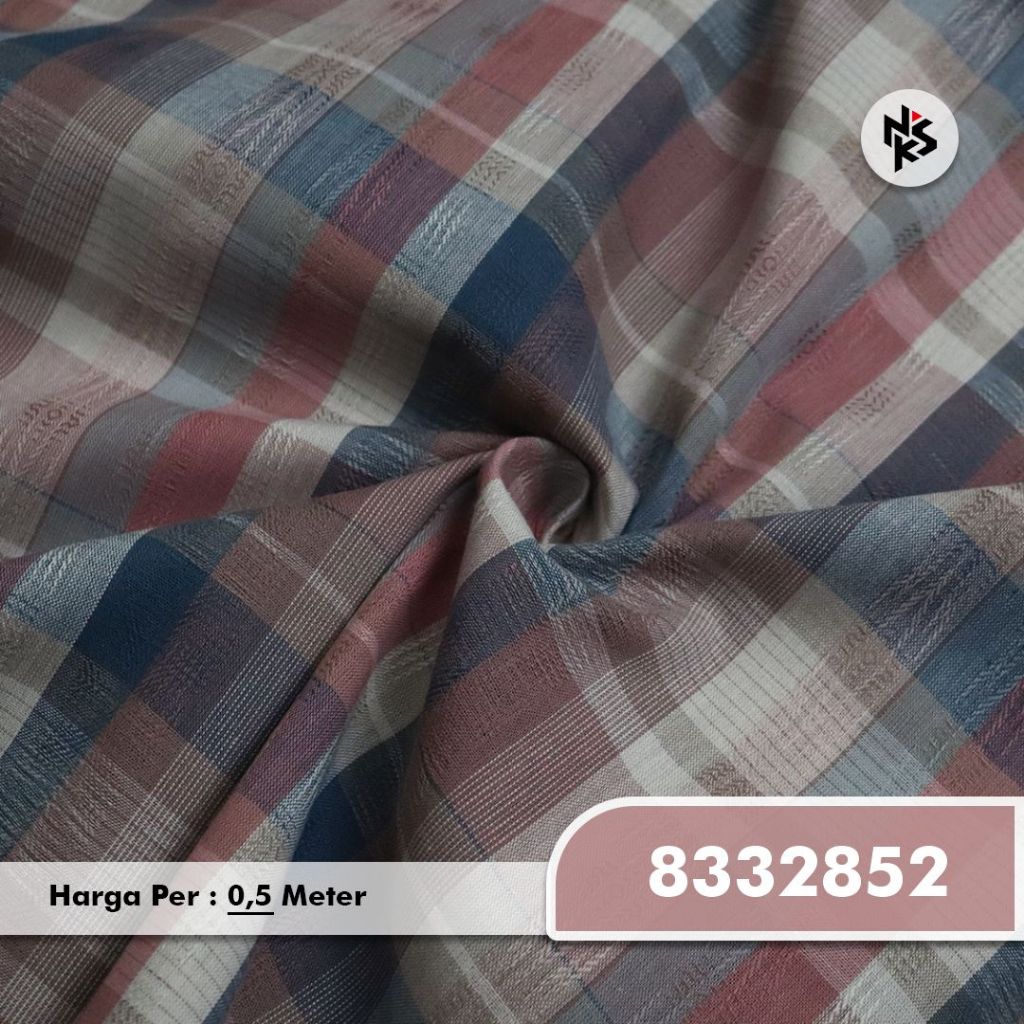 Kain Katun Combed 30s Premium Motif Kotak Benang Warna (Yarn Dyed) 01C