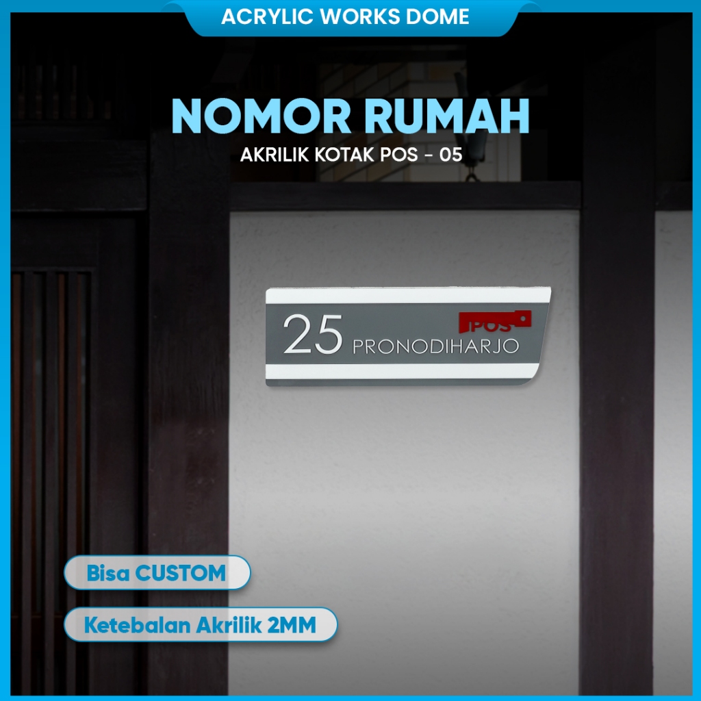

Nomor Rumah Akrilik Model Kotak Pos KP-05