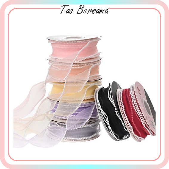 

(ROLL) Pita Buket Bunga Korean Pearl Pita Kado Mutiara Pita Hadiah Buket Bunga Pita Hiasan PT12