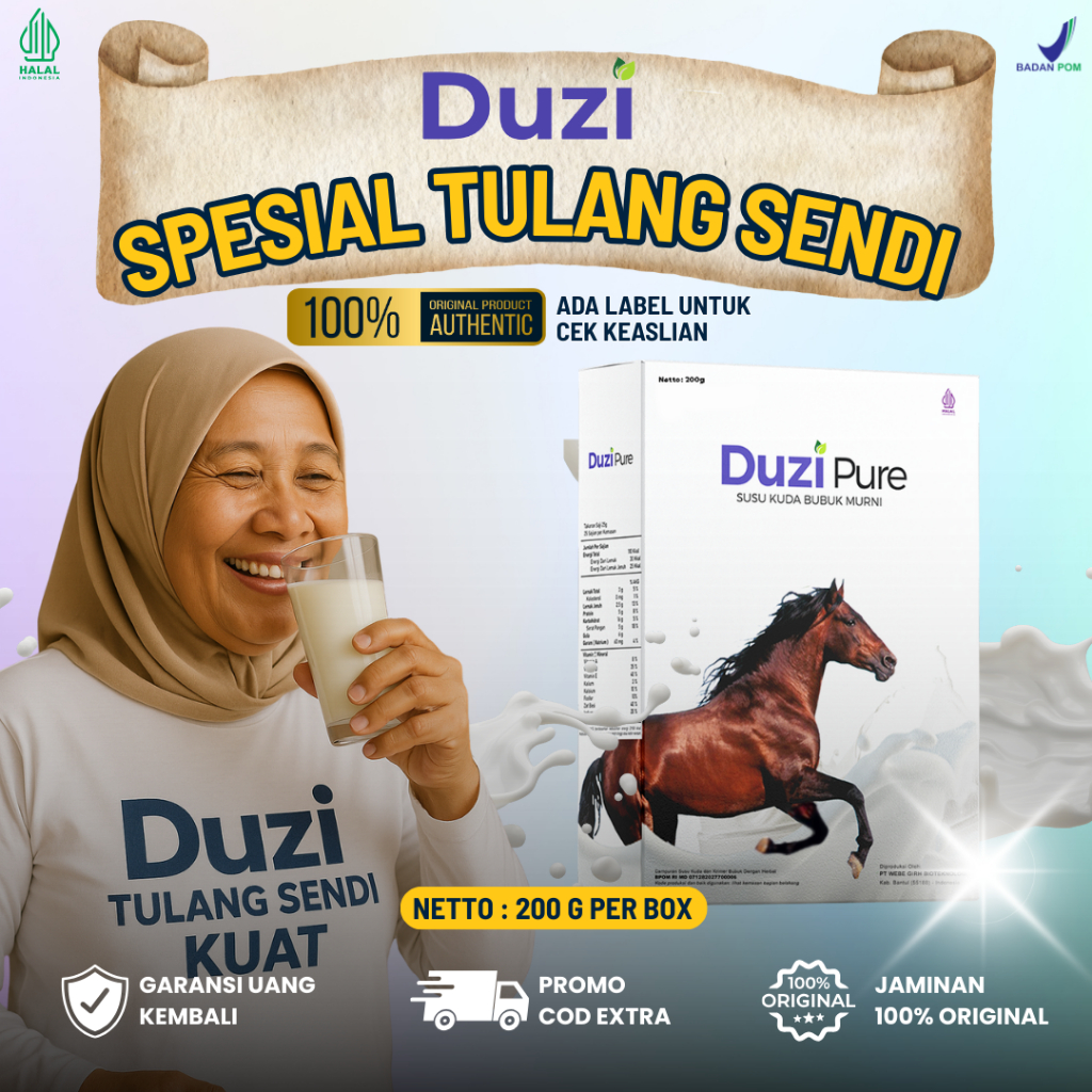 

[BELI 1 DUS - COD] Duzi Pure Susu Kuda Liar Original Asli Lombok Bantu Atasi Nyeri Sendi Asam Urat