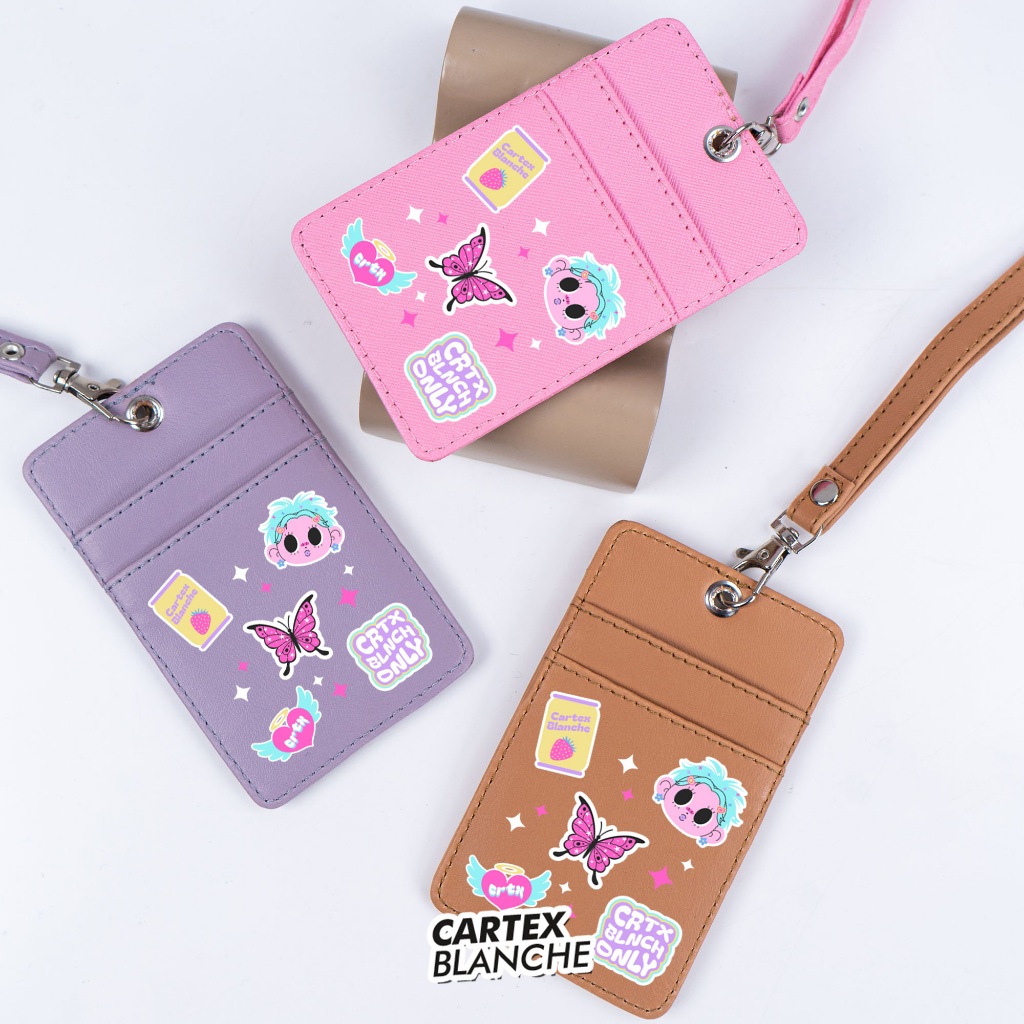 

CARTEXBLANCHE BUTTERFLY LANYARD CARD HOLDER UNISEX NAME TAG PREMIUM PRIA & WANITA