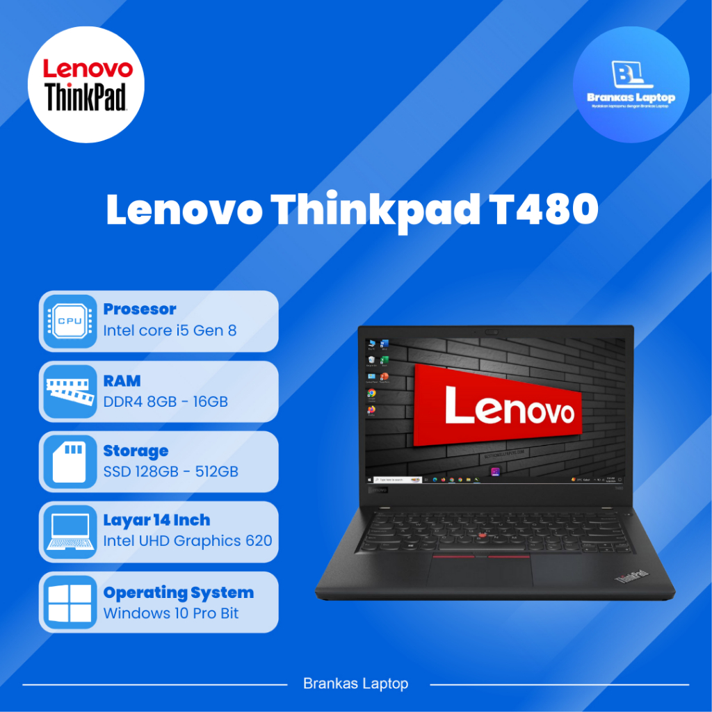 Lenovo ThinkPad T480/T480s/T490/T490s| Core i5/ i7| Gen 7/8/ Mantappp