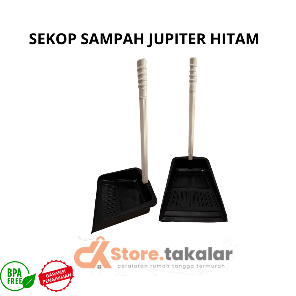 sekop sampah jupiter hitam/sekop sampah plastik/sekop sampah serbaguna