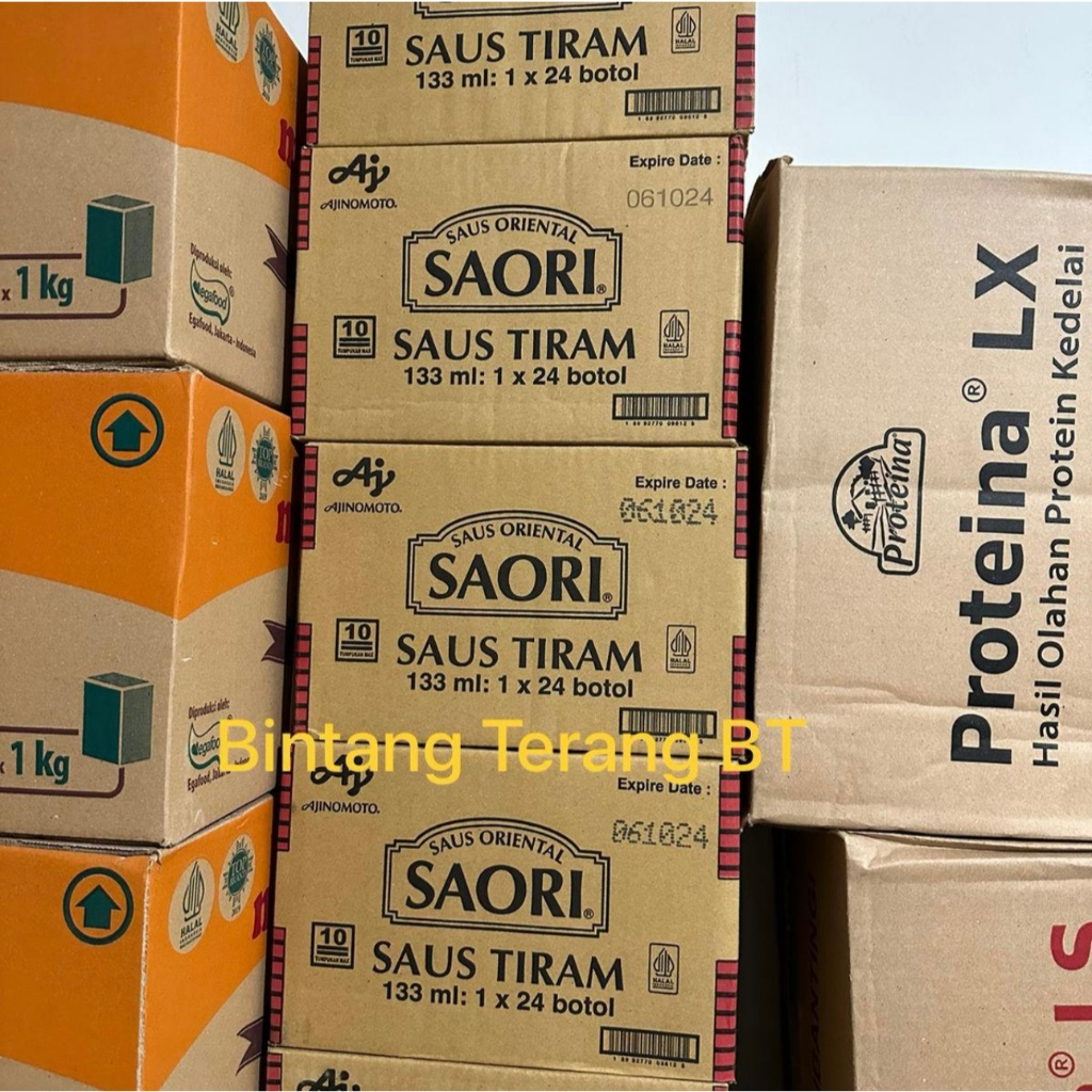 

Saori Saos Tiram 133 ml 1 Dus Karton isi 24 botol / saus tiram saori 135 ml Ajinomoto dusan kartonan