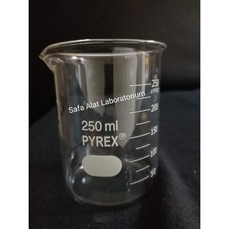 Beaker Glass 250ml Pyrex Gelas Takar Gelas Kimia Gelas Piala Pyrex