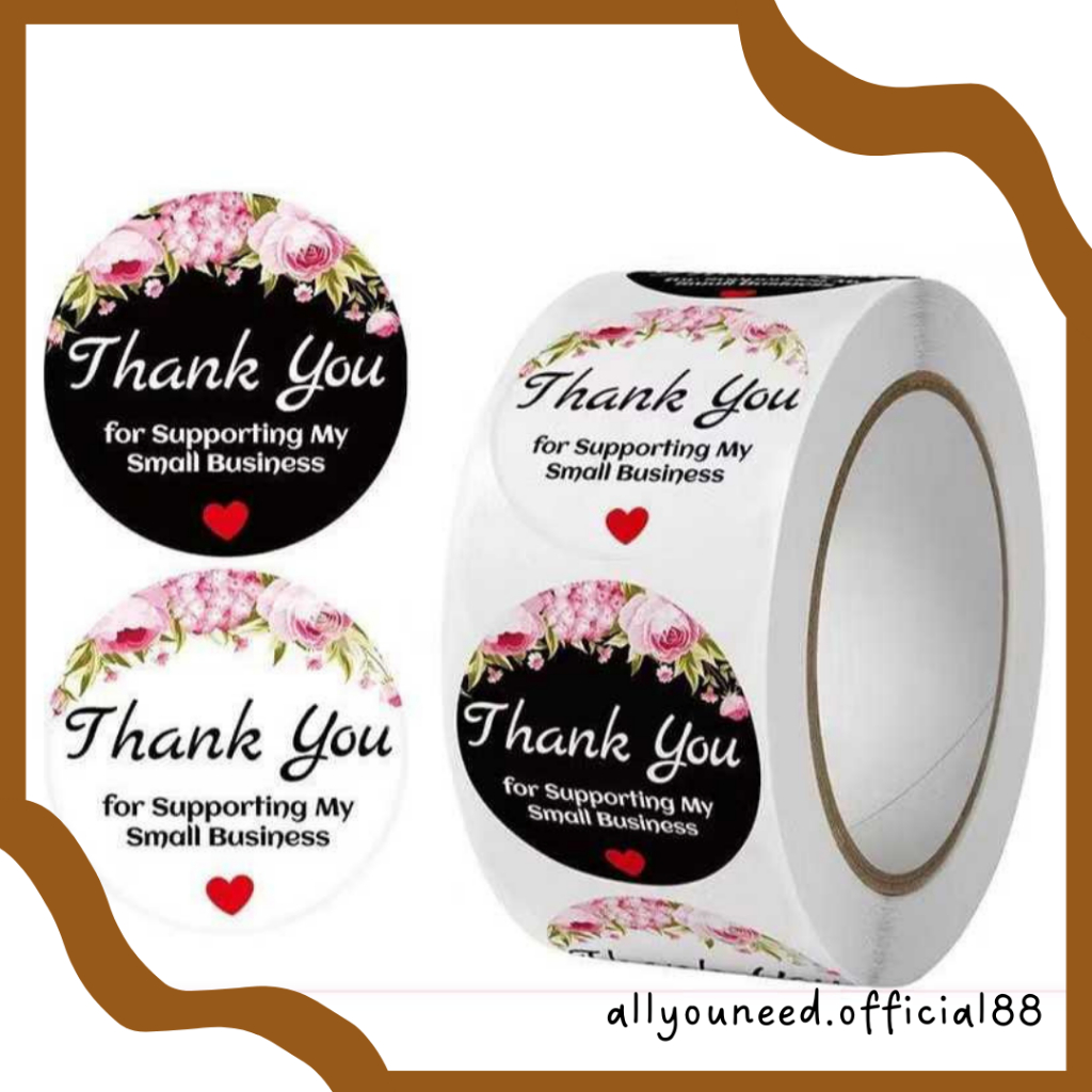 |AYN| Stiker Terimakasih 1 Roll Isi 250 pcs/Stiker Random
