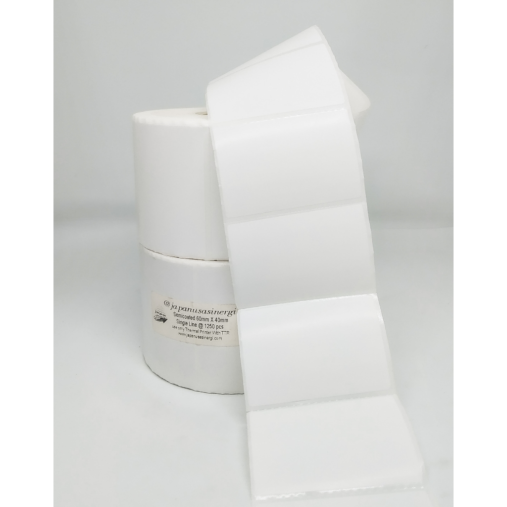 

Semicoated Single Line 1250 pcs per Roll 60mm x 40mm