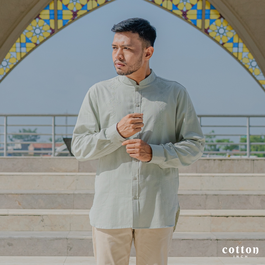 Cotton Inch - Kamila Kemeja Koko Lengan Panjang Pria | Sarimbit Series Family Set