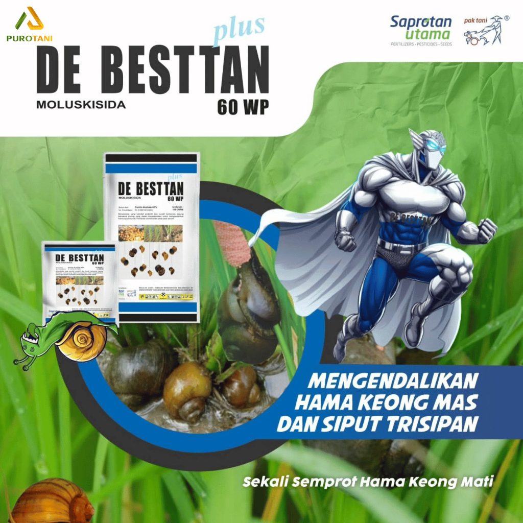 De Besttan 15 Gram Insektisida Obat Keong Sawah Fentin Acetate Debestan Plus Moluskisida