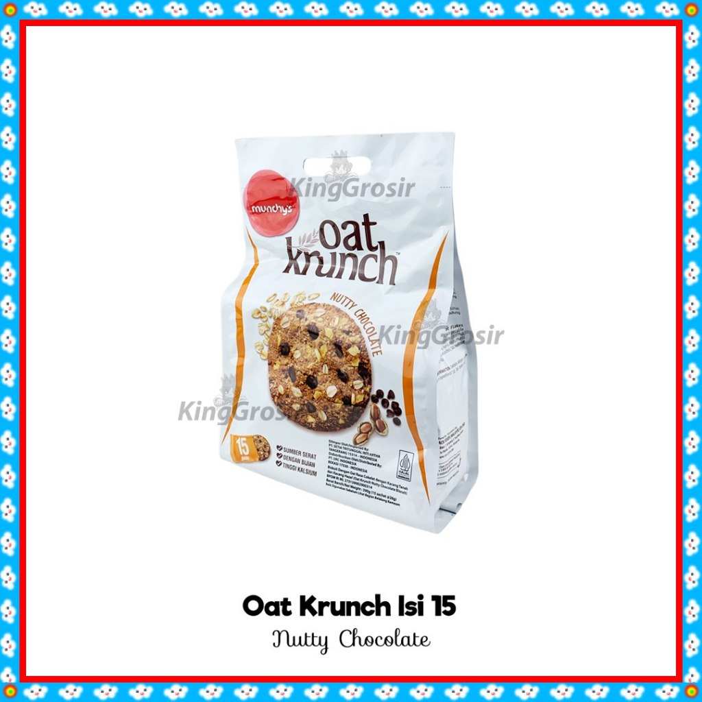 

Cahayadstore Munchy'S Oat Krunch Kemasan Pouch 390Gr 1Pack Isi 15X26Gr / Biskuit Oat Krunch