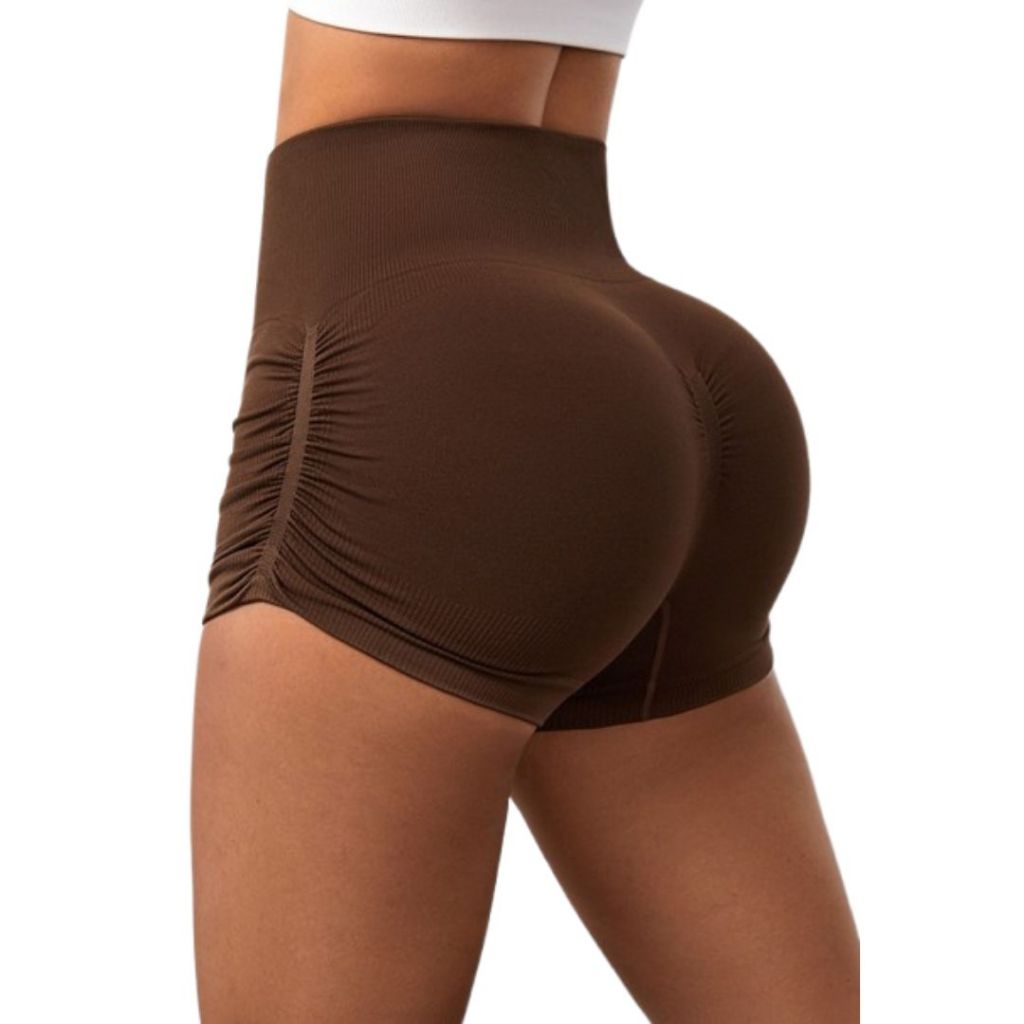 Active Wear - Shortpants Celana Pendek Olahraga Stretchy Model Booty Kerut Hotpant Zumba Fitnes 3409