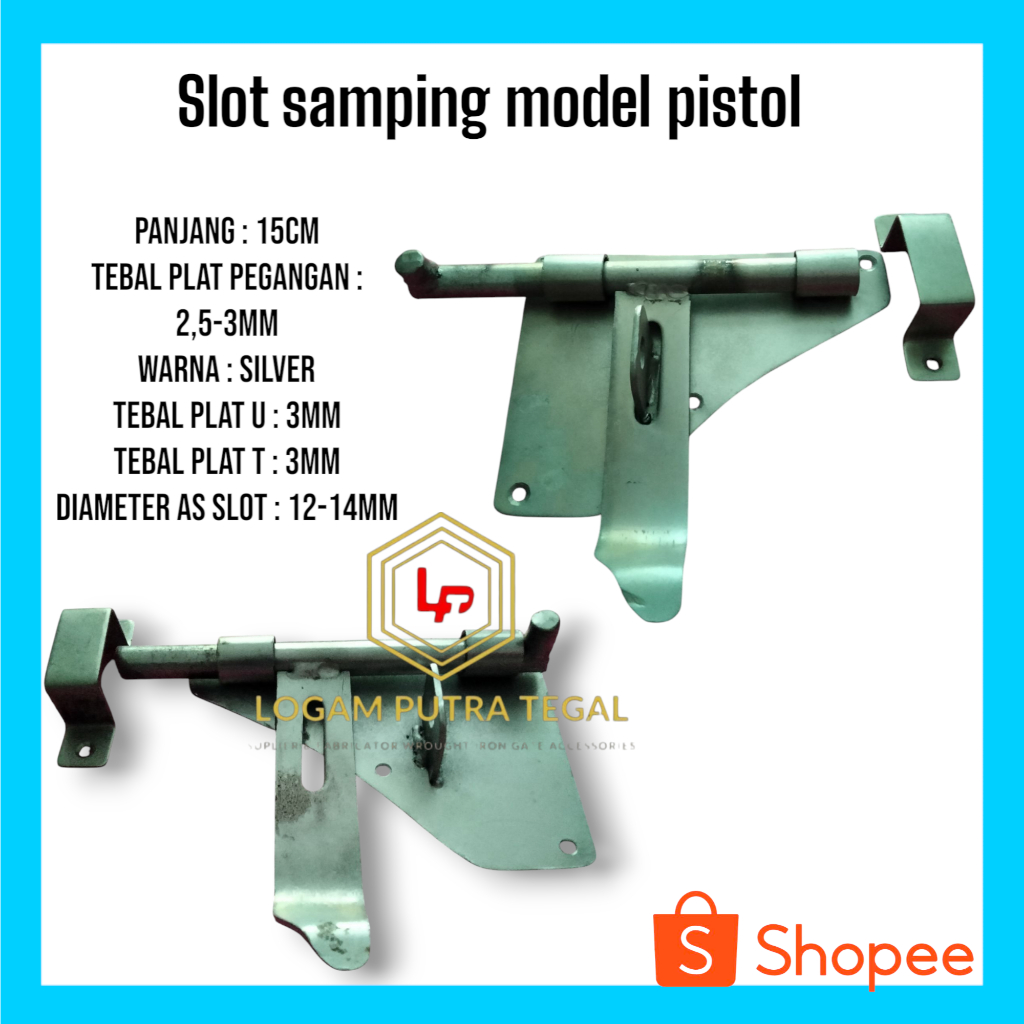 Slot Grendel Model Pistol Kanan & Kiri | Grendel Pintu Kayu