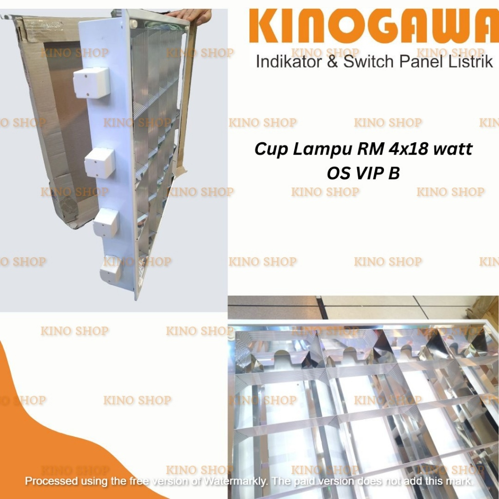 Kap RM 4x18 Lampu Plafon - Cup Lampu RM 4x18 watt OS VIP B ( Kosongan)