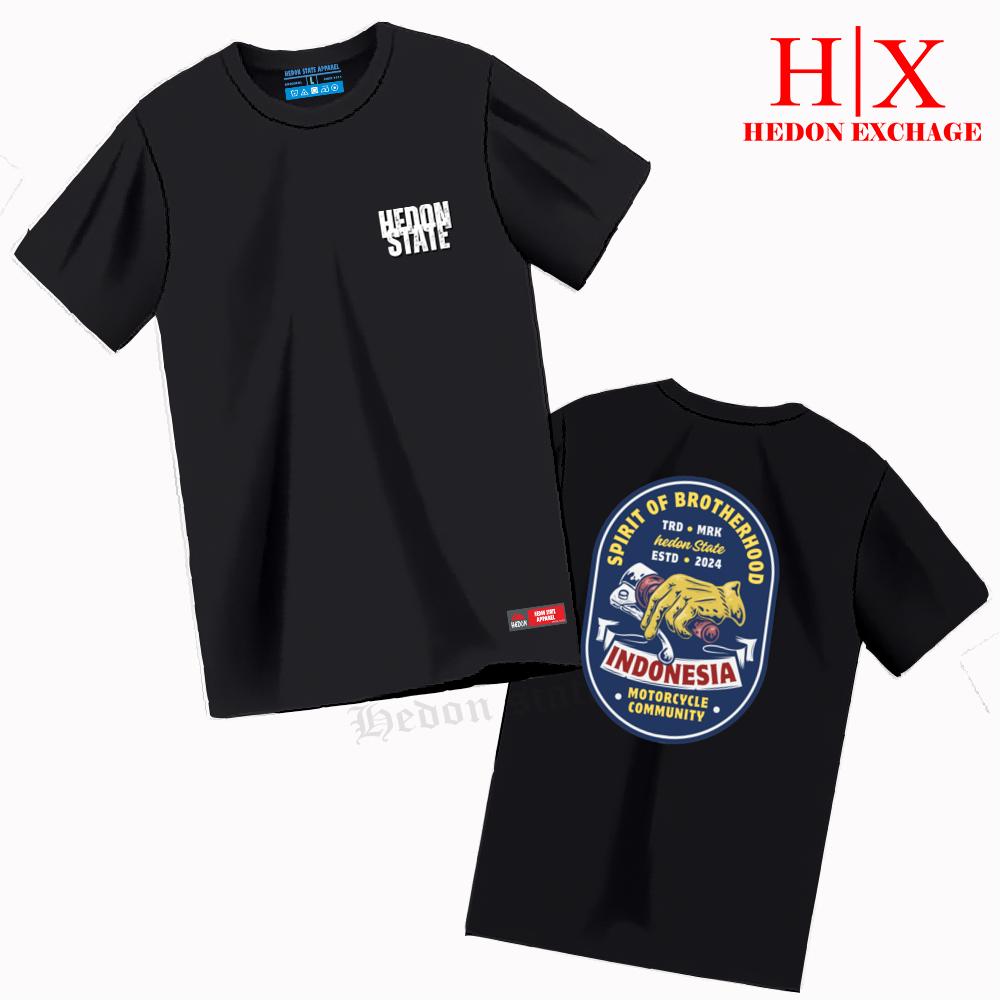 HEDON STATE Baju Pendek HDN Spirit Of Brotherhod Kaos Seragam Pria Wanita