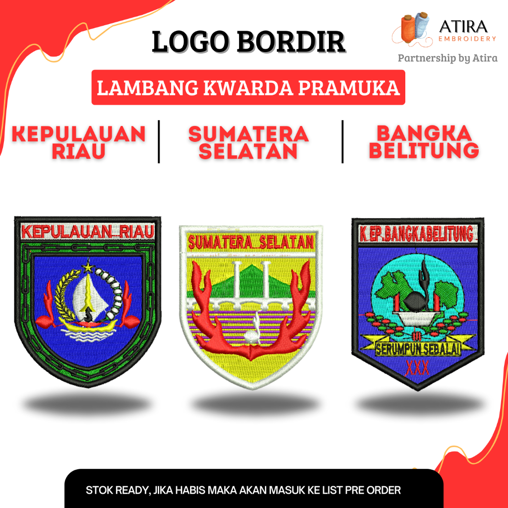 LOGO BORDIR KWARDA PRAMUKA KEPULAUAN RIAU - SUMATERA SELATAN - BANGKA BELITUNG