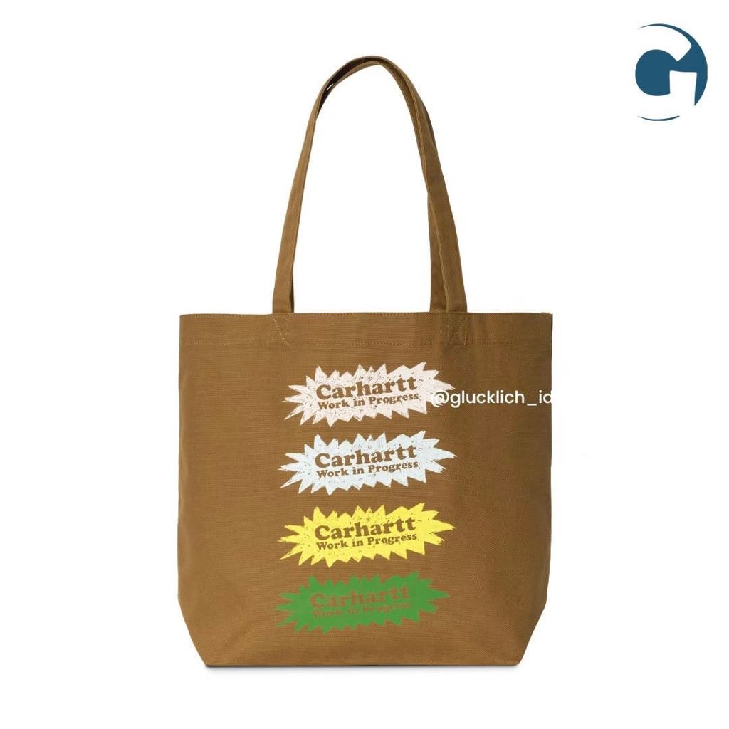 Carhartt WIP, Canvas Tote BAM Print in Hamilton Brown