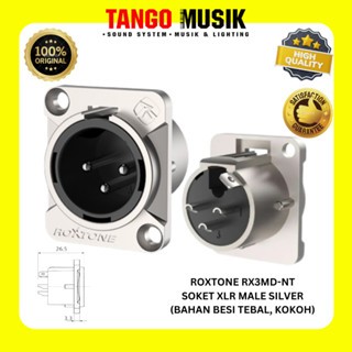 SOKET CASIS JANTAN ROXTONE RX3MD-NT ORIGINAL / SOKET CANON KAKI LURUS / SOKET CANON MALE BODY / Soke