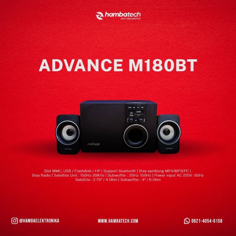Advance M180BT Speaker Bluetooth Aktif
