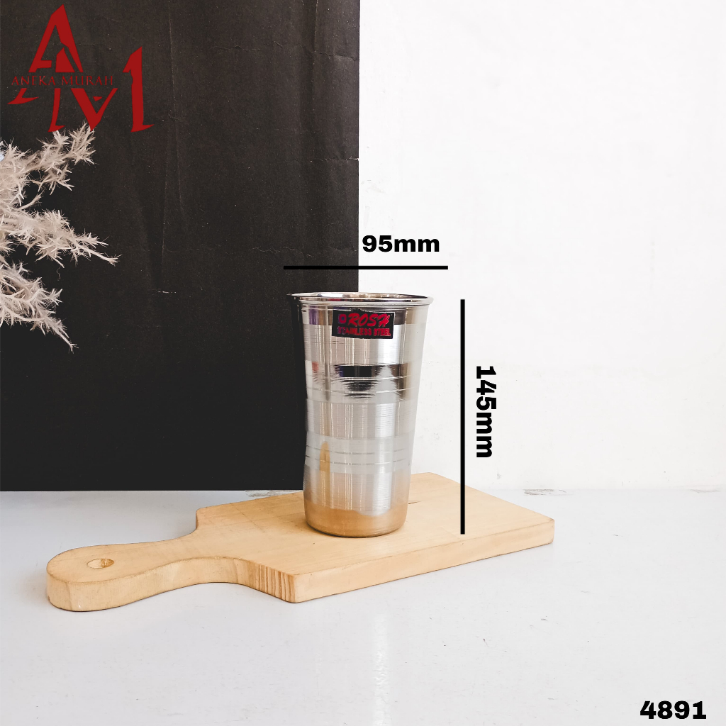 555 GELAS STAINLESS BESAR ( 4891 ) 555 GELAS STAINLESS TENGAH ( 4892 )