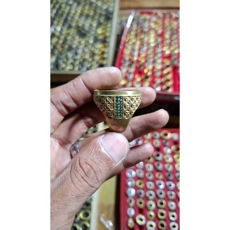 cincin emban kuningan sari handmade