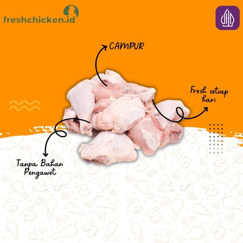 

Daging Ayam Fresh Segar Campur 1Kg