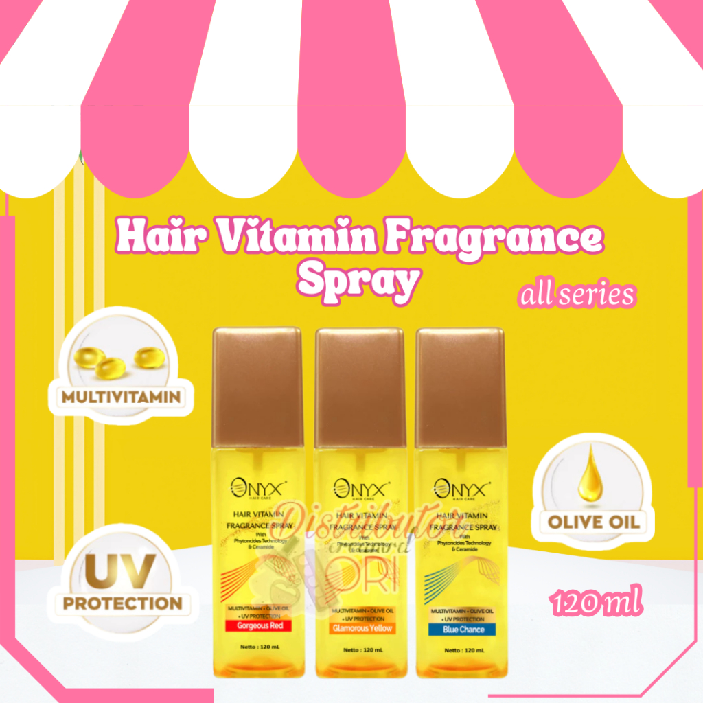ONYX Hair Vitamin Fragrance Spray | Parfum Rambut 120ML | Menutrisi Rambut | BPOM | ORIGINAL |
