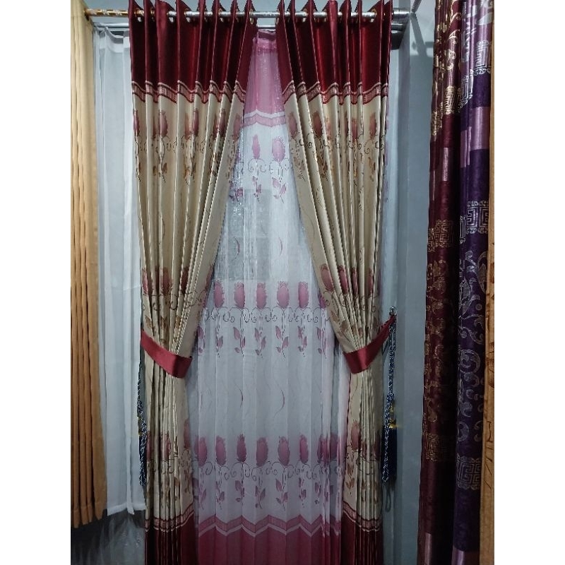 GORDEN JENDELA MINIMALIS GORDEN PINTU TIRAI JENDELA DAN PINTU MOTIF BUNGA