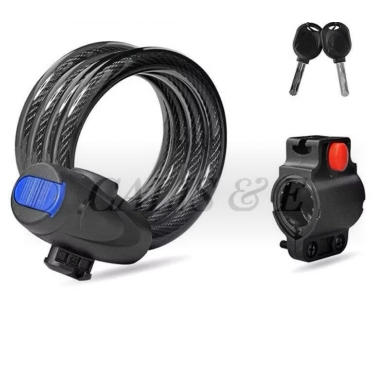 Kunci Gembok Sepeda Anti Maling Lock Seling Baja Pengaman Bicycle Lock Security Gembok Pagar / Pintu