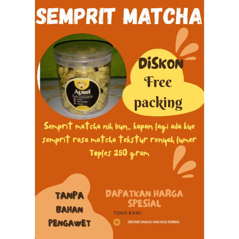 

semprit matcha kue hommade