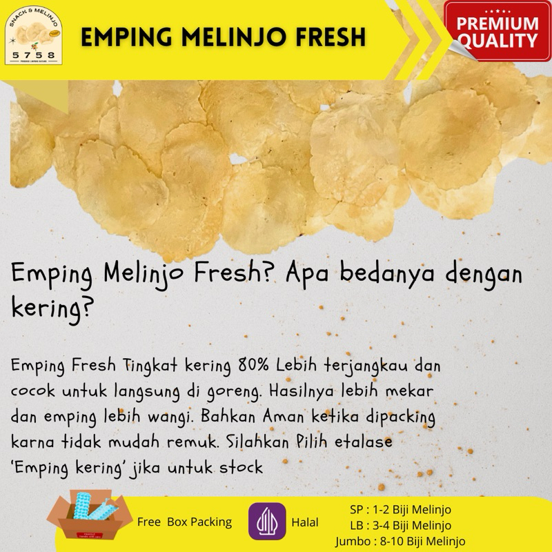 

Nycyta Home [] Emping Melinjo 1Kg-Sp-Siap Goreng Asli Limpung