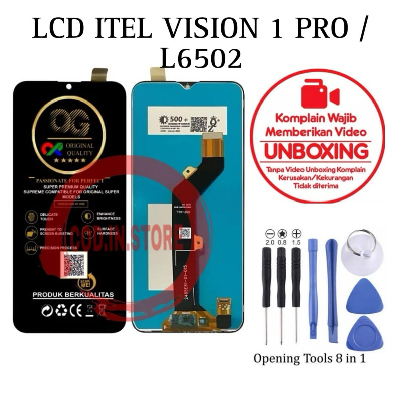 LCD Fullset Untuk Itel Vision 1 Pro / L6502 LCd + Touchscreen