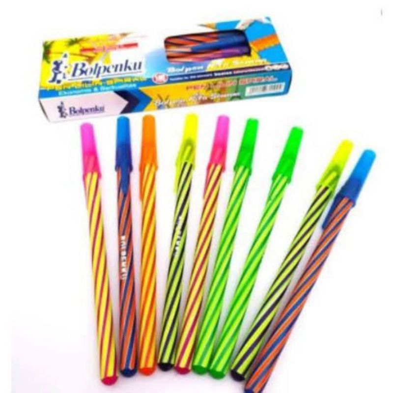 

BOLPENKU Pulpen Tinta Hitam 12 PCS | Bolpen Murah Bagus Untuk Sekolah Kantor Alat Tulis Grosir