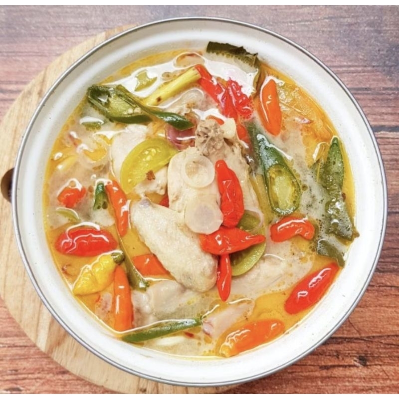 

Ayam Garang Asam tanpa bks daun siap makan