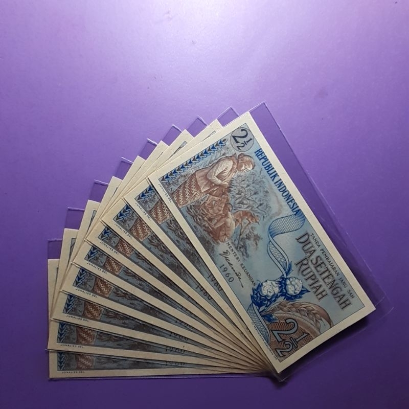 uang kuno 2.5 rupiah 1960