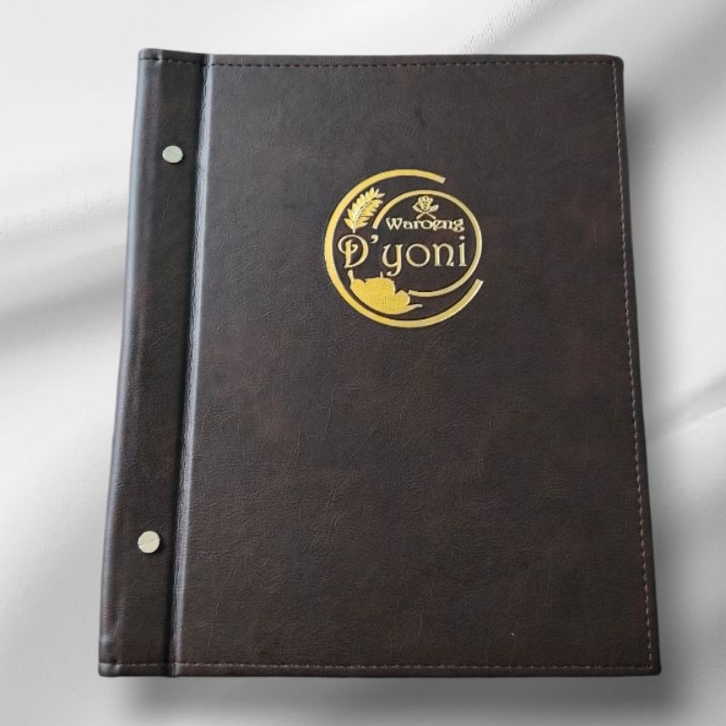 

sampul buku menu custom logo ukuran isi a4
