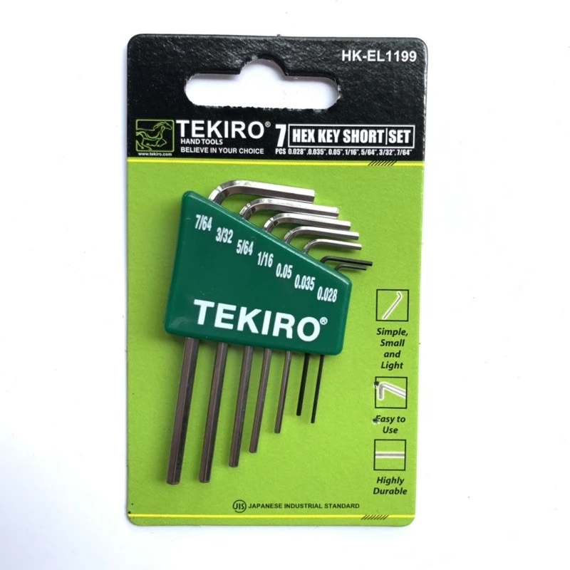 Tekiro Kunci L Inci Set 7 Pcs Mini - Kunci L Set Tekiro Inchi 7 Pcs