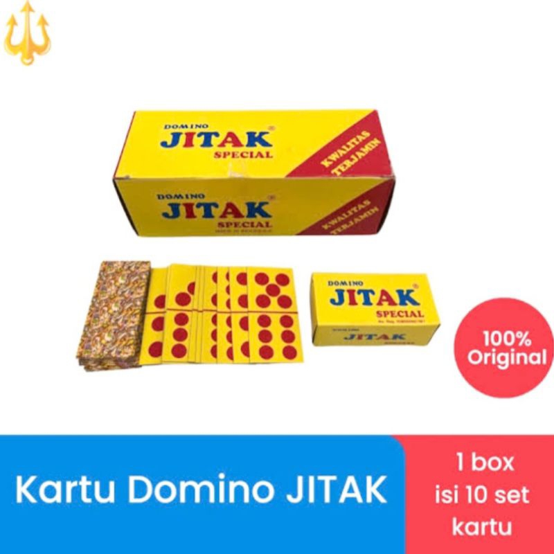 1 Pack Kartu Domino Jitak Isi 10 Set Kartu Gaplek