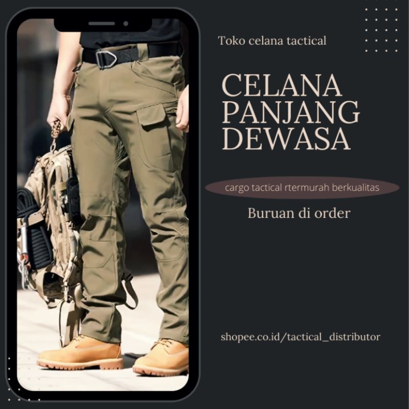 COD celana panjang pria/wanita tactical BLACKHAWK cargo