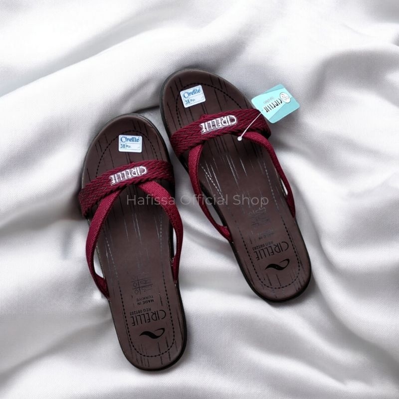Morina Series Ori Cirellie Turki Japit B1-171 Sandal Japit Selop Wanita 37-40 Nyaman Dipakai