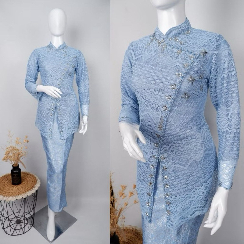 Set Kebaya Modern Janggan - Set Kebaya Wisuda - Kebaya Remaja - Kebaya Brokat - Kebaya Pesta - Kebay